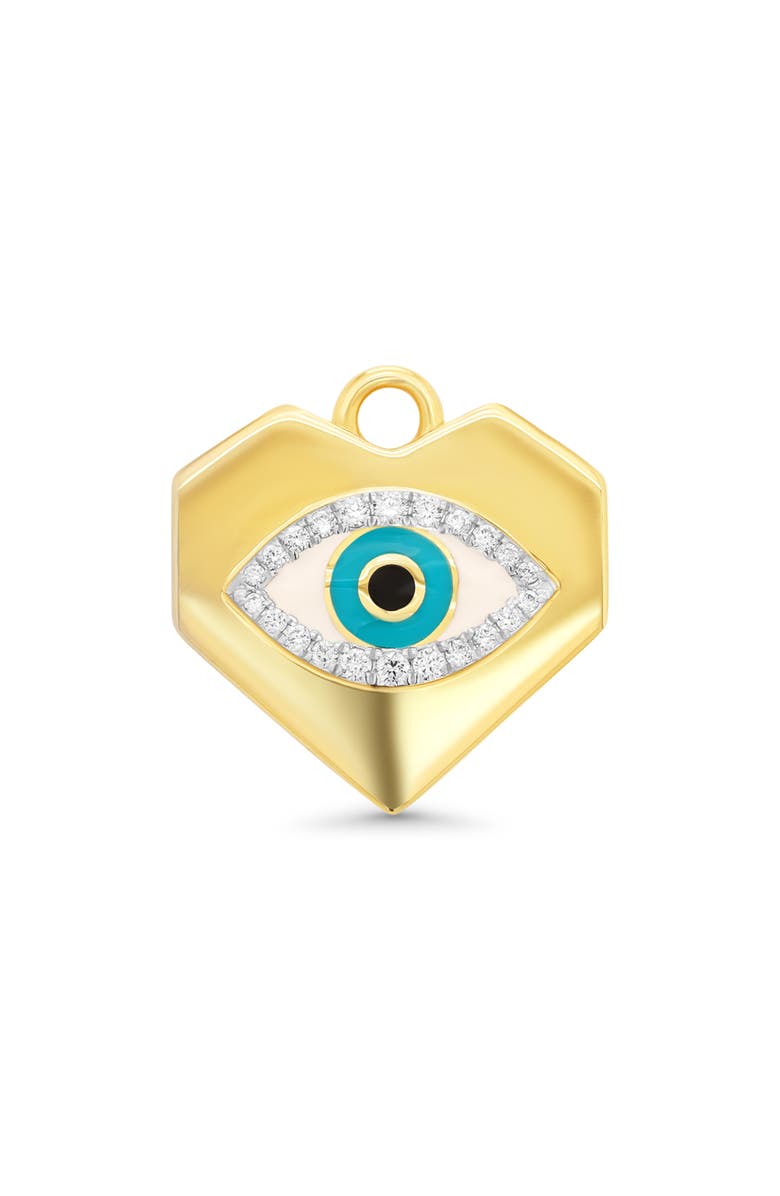 Sara Weinstock Diamond Evil Eye Charm, Main, color, Yellow Gold