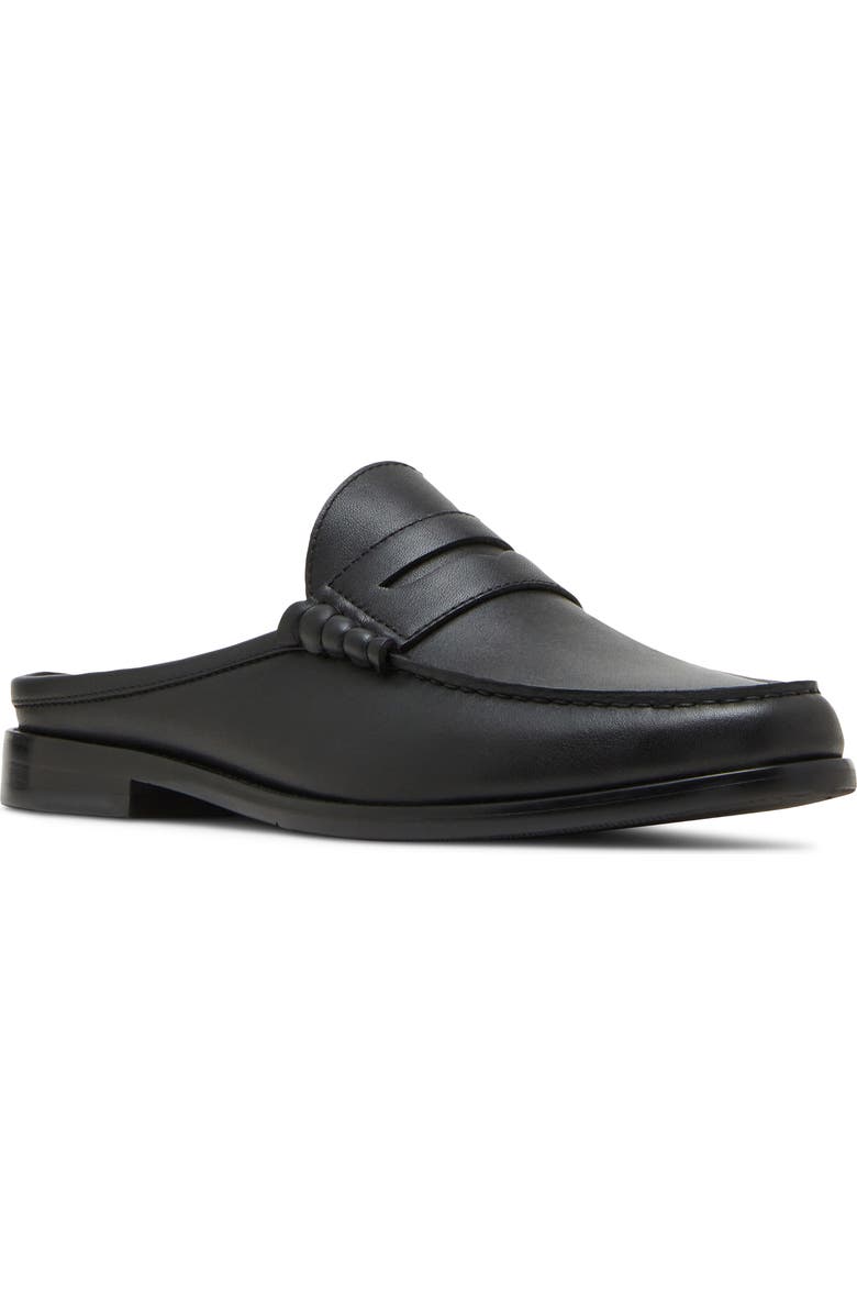 Steve Madden Abott Loafer Mule, Main, color, Black Lea