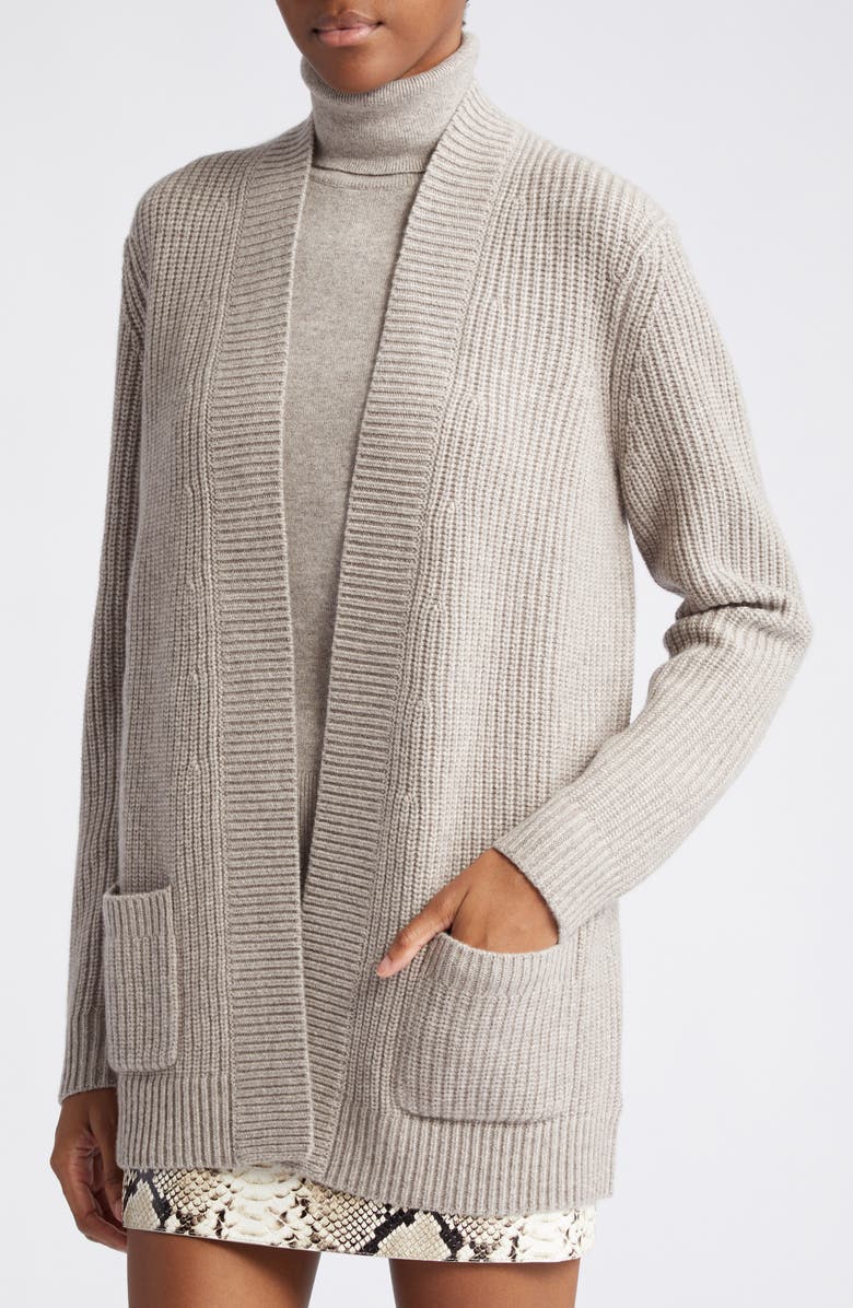 Michael Kors Collection Shaker Cashmere Cardigan, Alternate, color, 