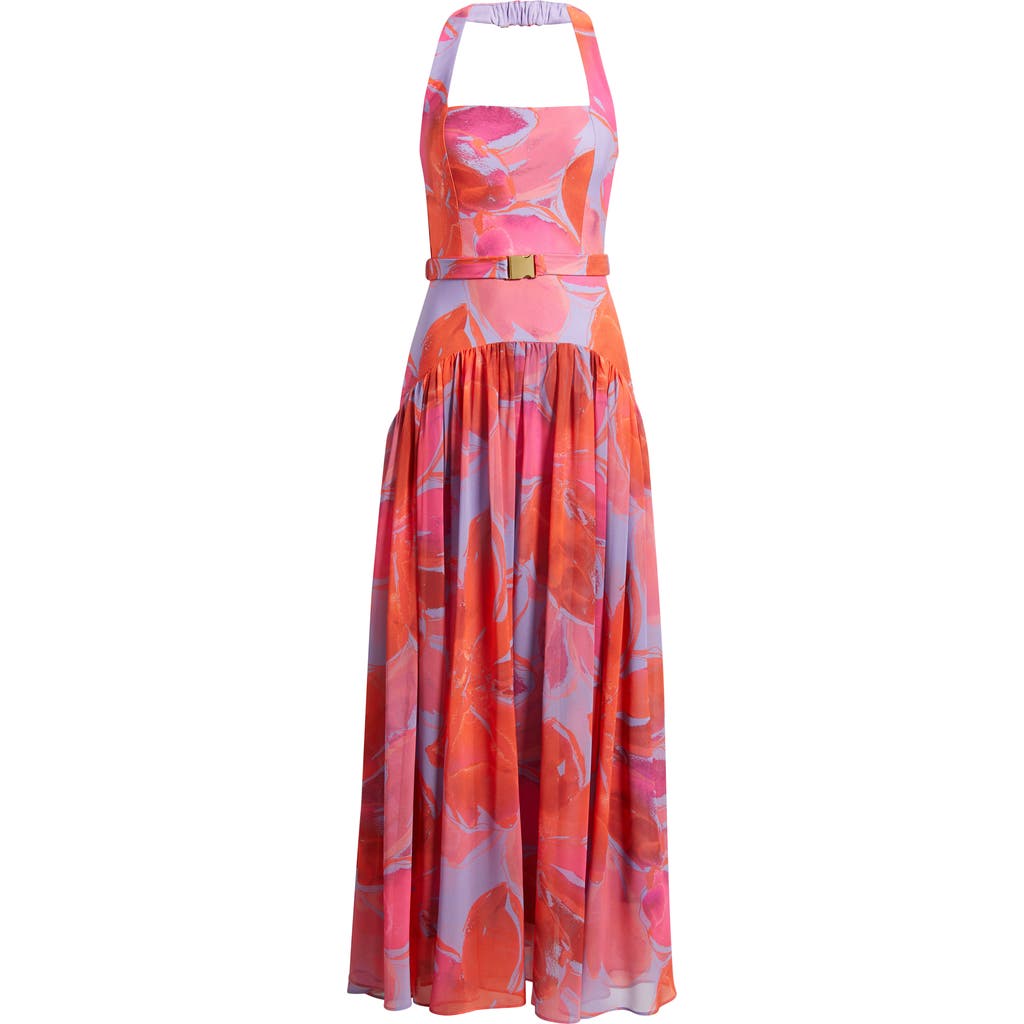 HUTCH HUTCH AZA A-LINE HALTER DRESS