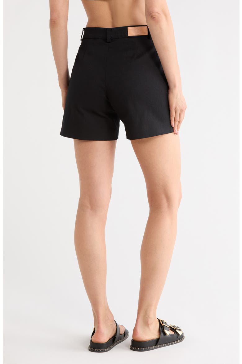Stretch Cotton Shorts, Alternate, color, BLACK