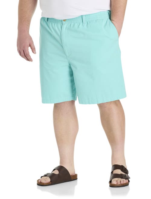 Harbor Bay By Dxl Big & Tall Elastic-waist Shorts In Aqua Sky