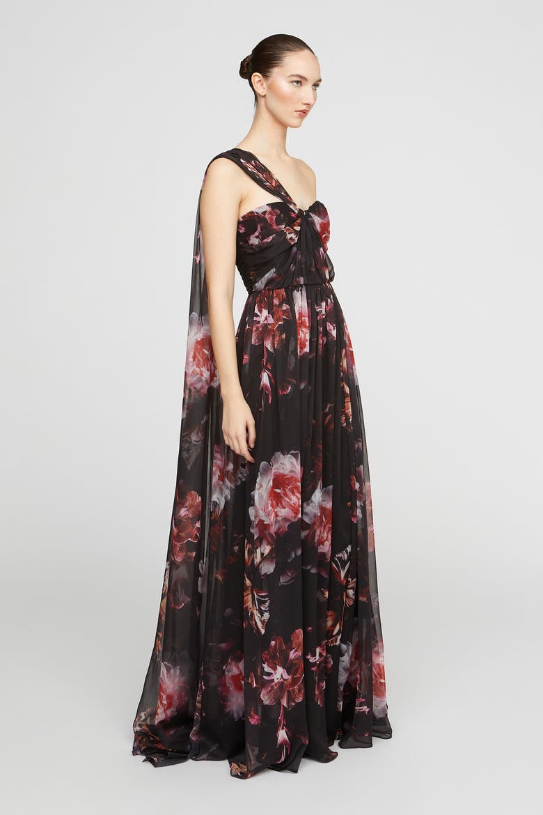 Lina Chiffon Gown, Alternate, color, Night Lotus