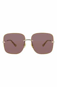 Chloé 61mm Square Sunglasses