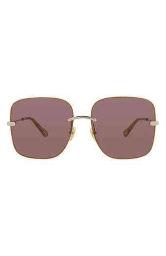Chloé 61mm Square Sunglasses