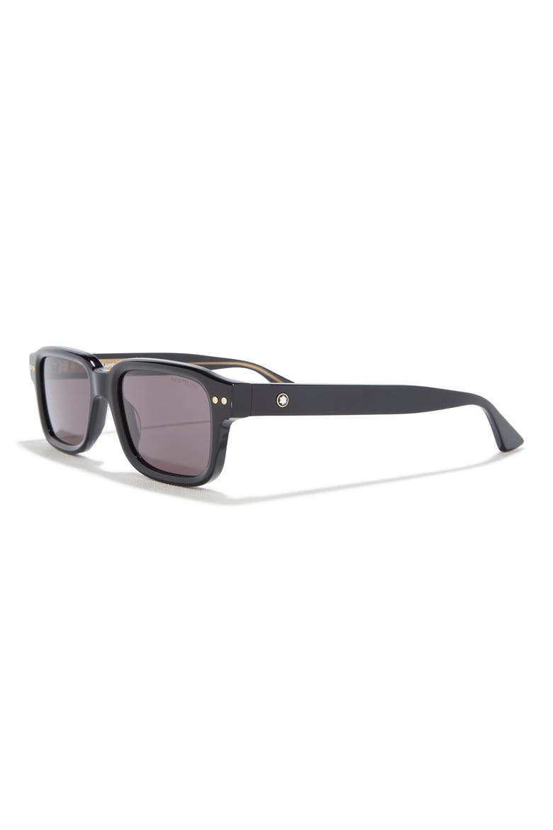 53mm Square Sunglasses, Alternate, color, BLACK BLACK GREY