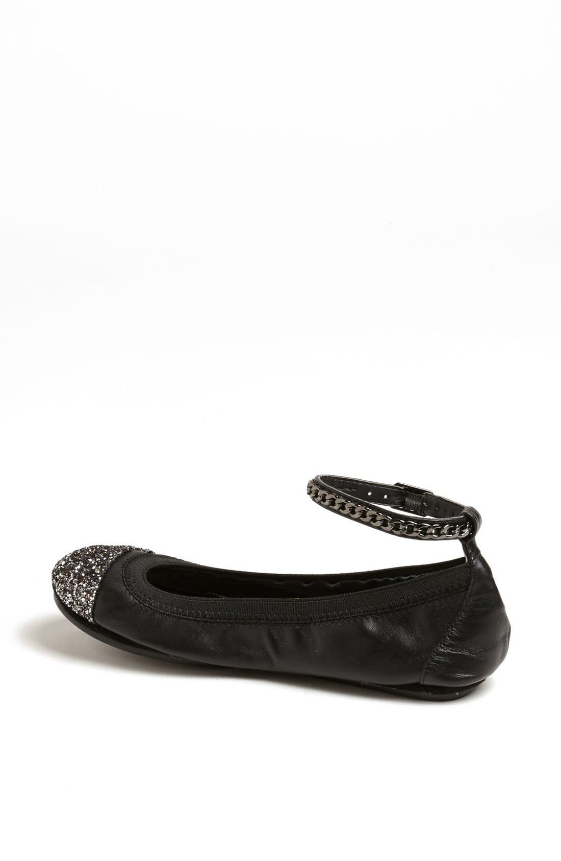 Yosi Samra Ankle Strap Foldable Ballet Flat, Alternate, color, 