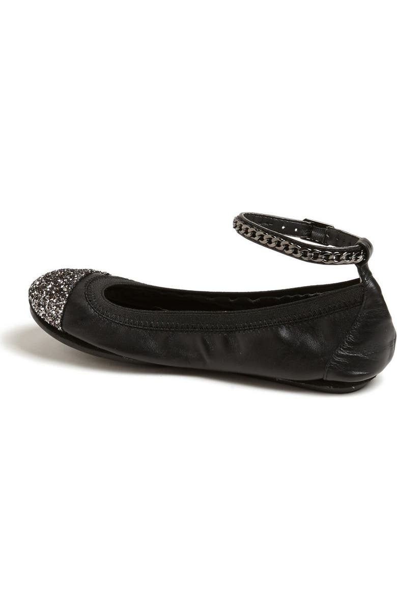 Yosi Samra Ankle Strap Foldable Ballet Flat, Alternate, color,