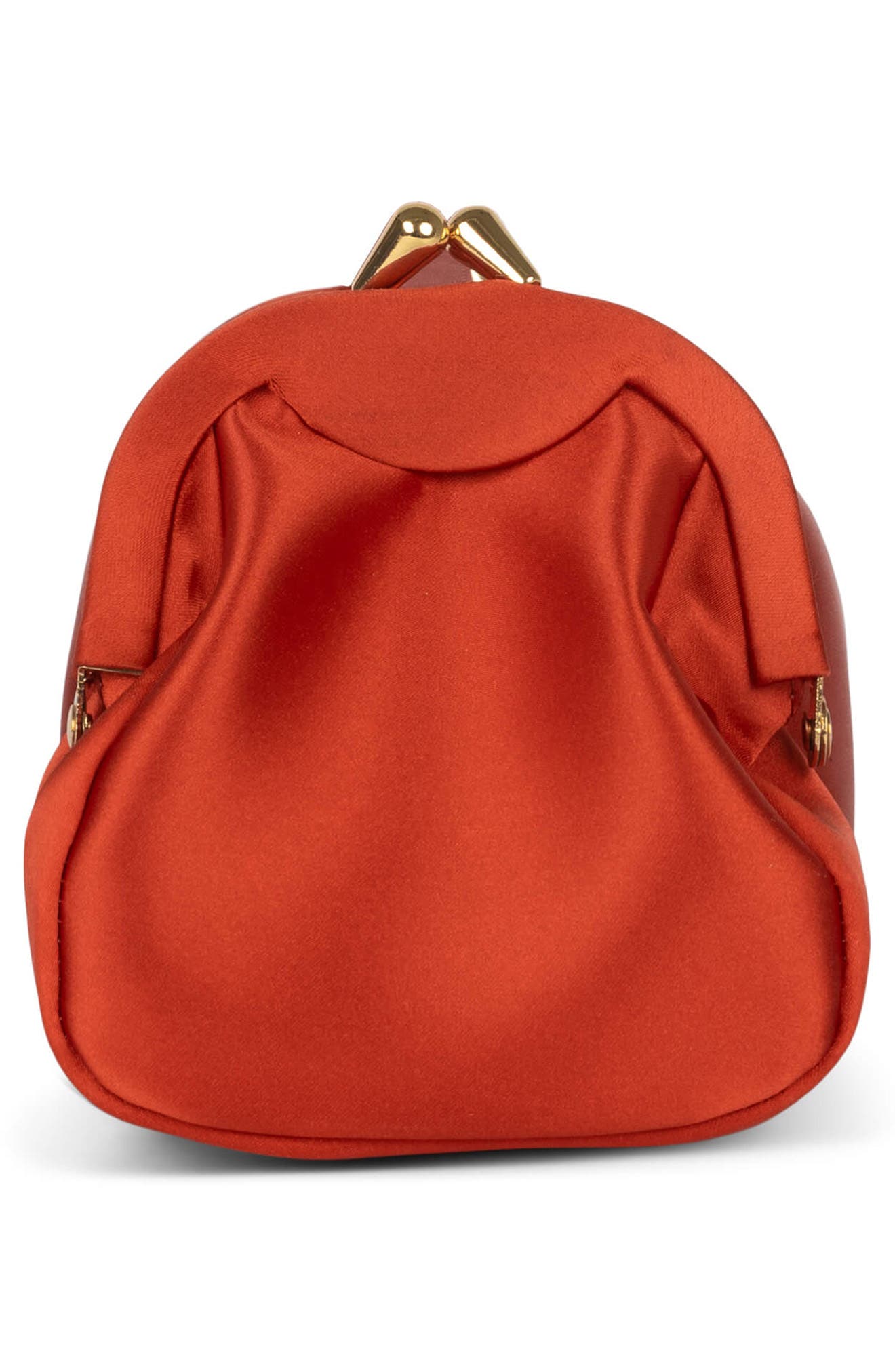 Jeffrey Campbell On-Sunset Satin Shoulder Bag, Alternate, color, Orange Satin Gold