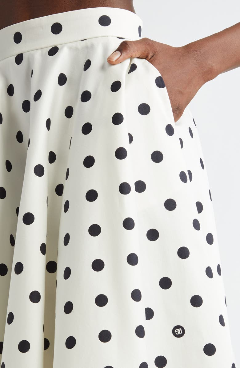 Dolce&Gabbana DG Logo Polka Dot Skirt, Alternate, color, 