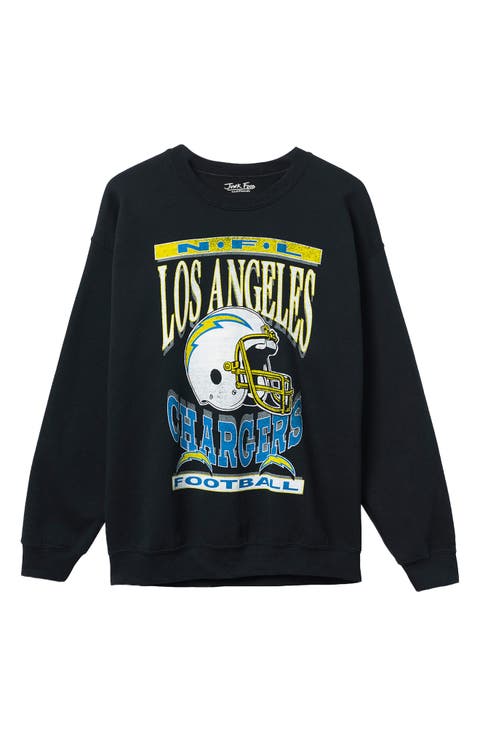 Los Angeles Chargers Helmet Flea Market Crewneck Sweatshirt