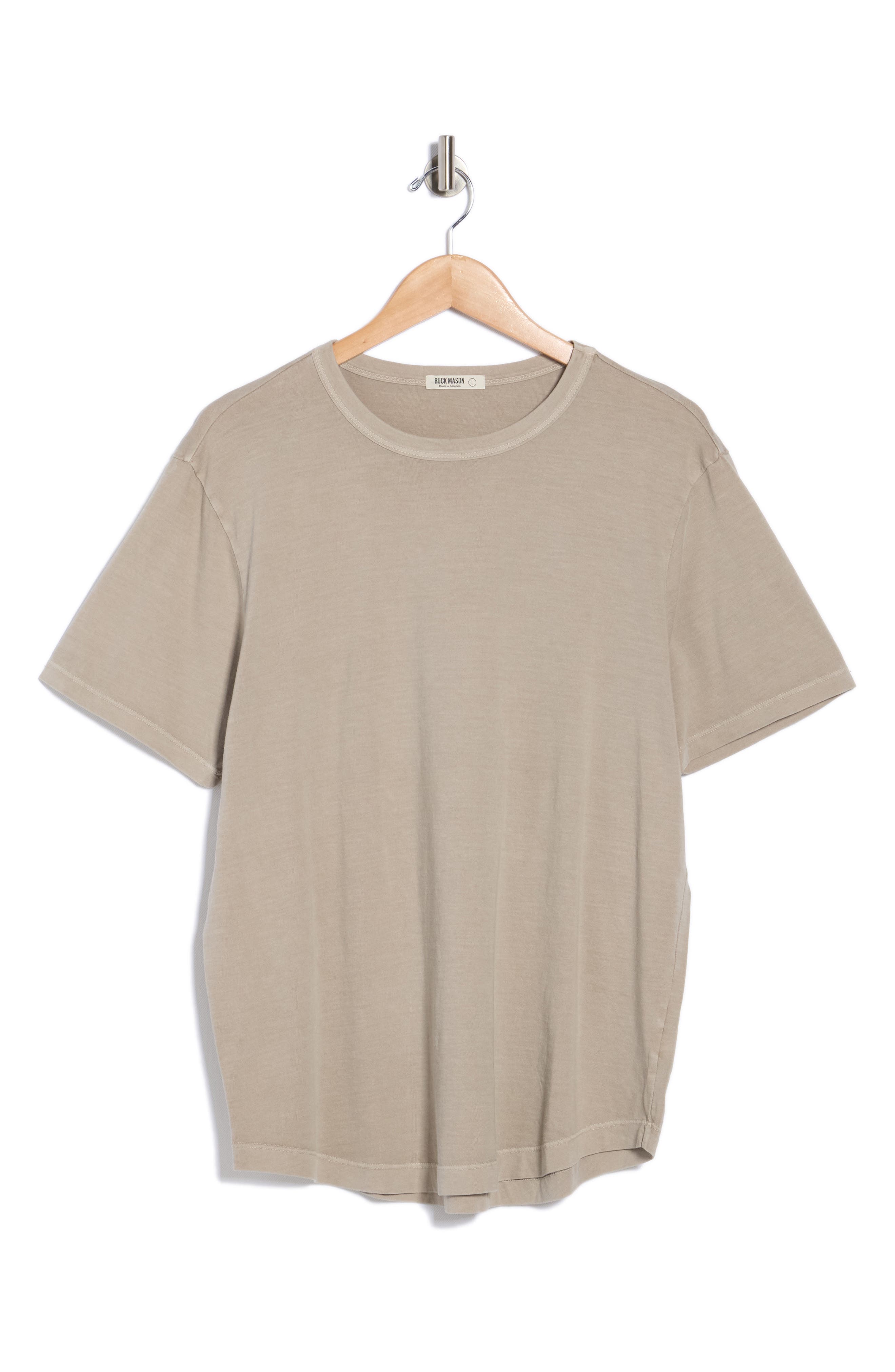 BUCK MASON Pima Cotton Curved Hem T-Shirt