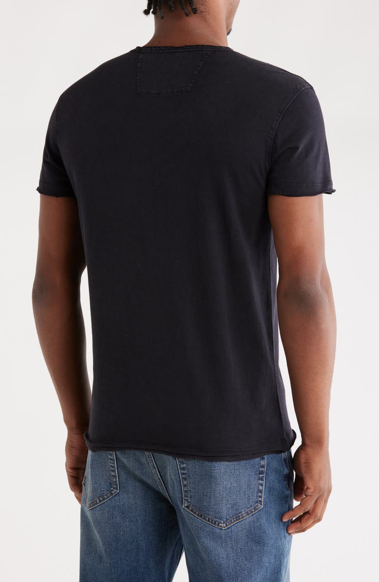 John Varvatos Embroidered Skull Organic Cotton T-Shirt, Alternate, color, Black