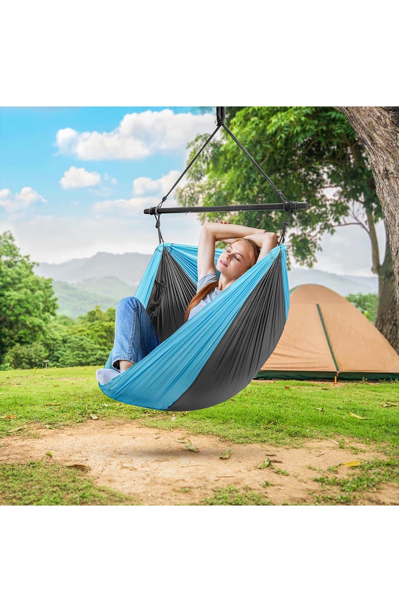 SORBUS Collapsible Hammock Swing, Alternate, color, Blue/ Black