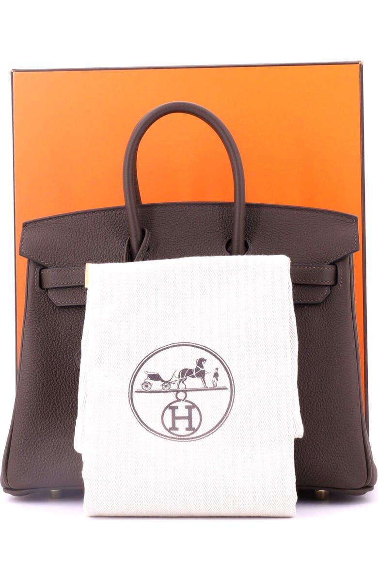 Pre-Owned Hermes Birkin Handbag Brown Togo with Gold Hardware 25, Alternate, color, Ecorce