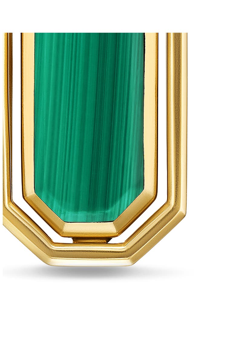 Streamline® Inlay Amulet in 18K Yellow Gold, 30.7mm, Alternate, color, GOLD/ MALACHITE/ ONYX
