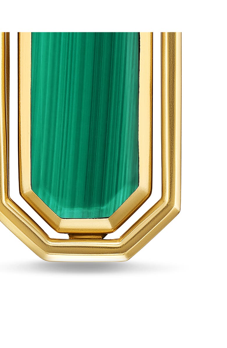 David Yurman Streamline<sup>®</sup> Inlay Amulet in 18K Yellow Gold with Black Onyx & Lapis, 30.7mm, Alternate, color, Gold/ Malachite/ Onyx