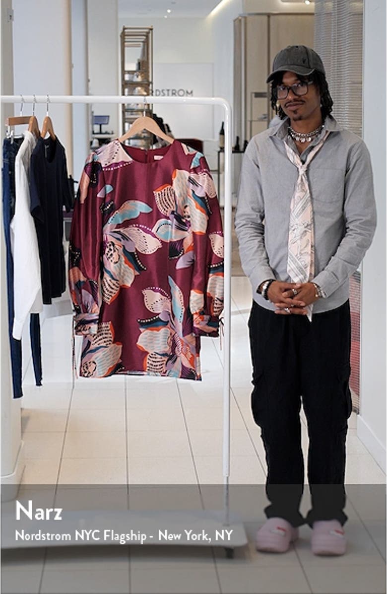 Puff Shoulder Long Sleeve Minidress, sales video thumbnail