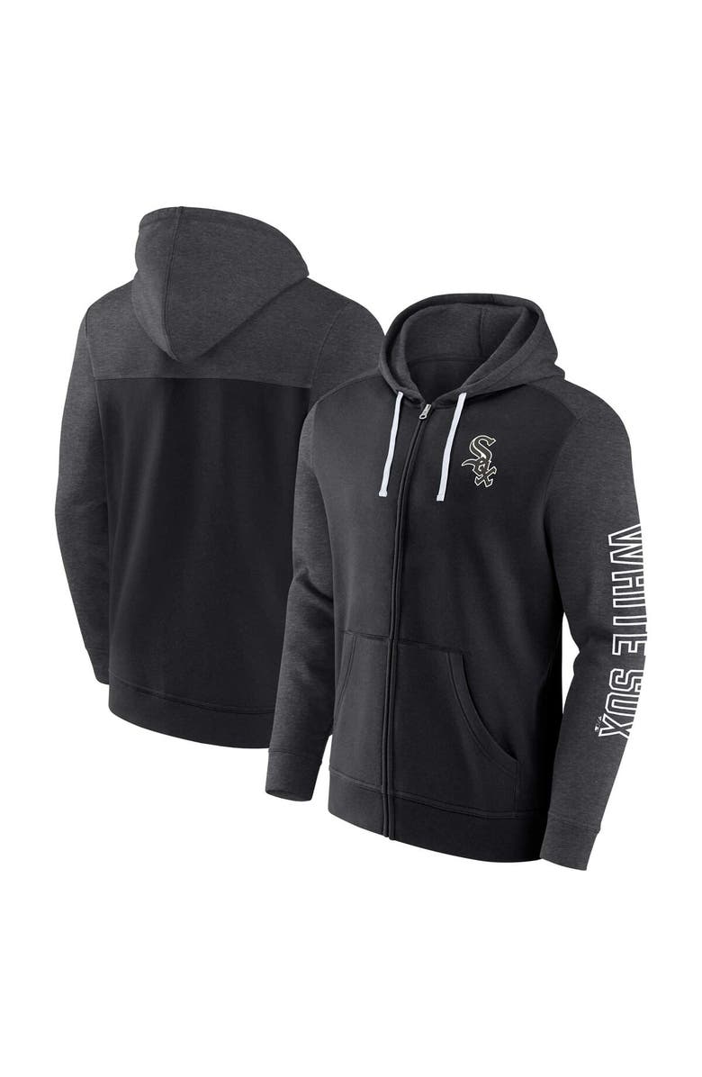 FANATICS Men's Fanatics Branded Black Chicago White Sox Offensive Line Up Lightweight Full-Zip Hoodie, Alternate, color, Black