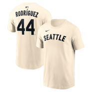 Nike Men's Nike Julio Rodríguez Natural Seattle Mariners Name & Number T-Shirt