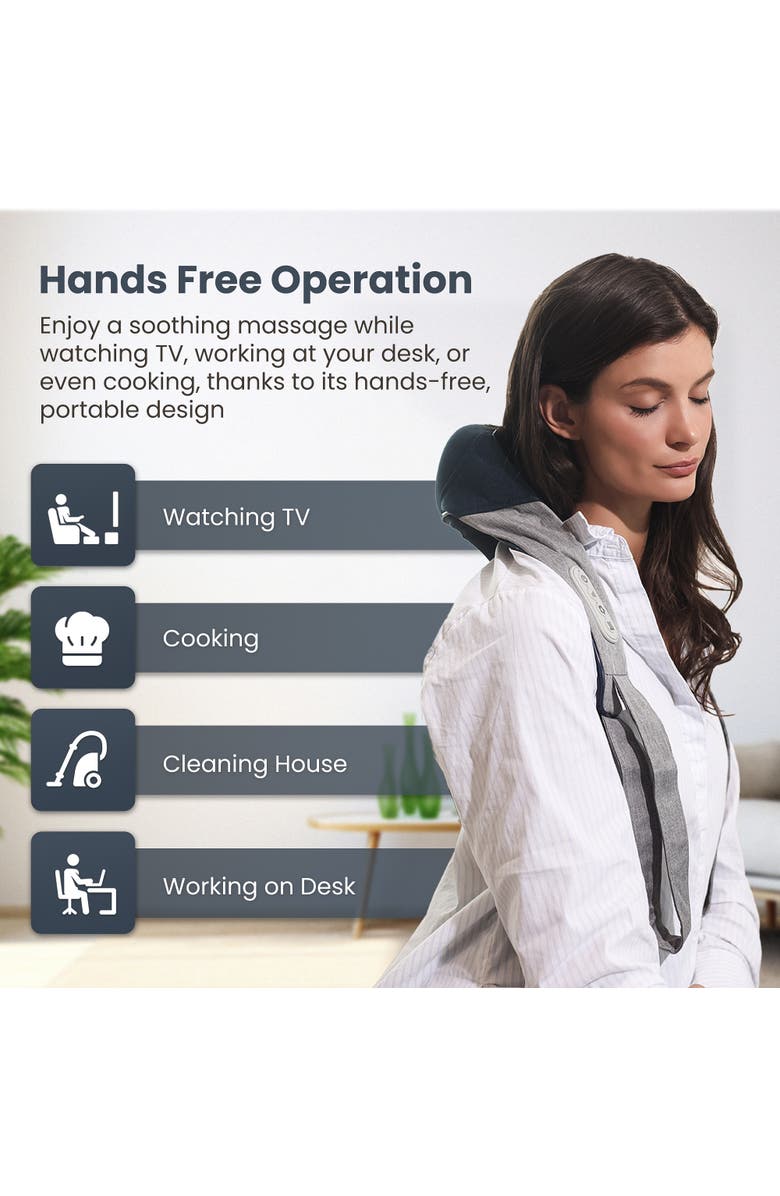 MIKO Wave Neck and Back Massager with App Control, Alternate, color, Blue