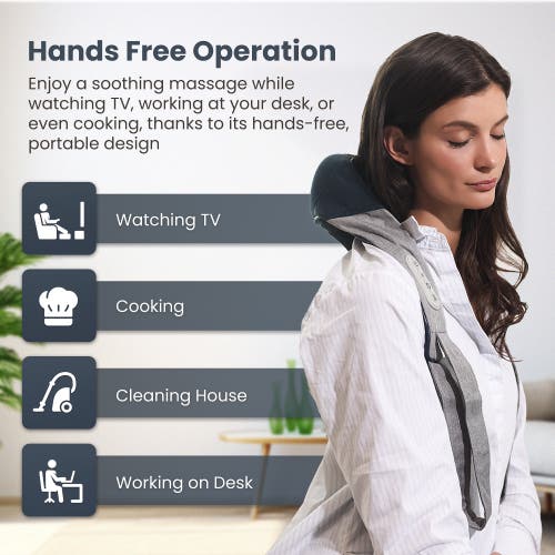 Miko Wave Neck And Back Massager With App Control In Blue