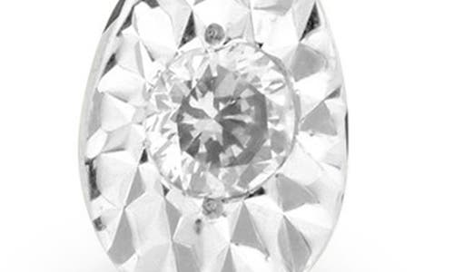 Monica Vinader Teardrop Diamond Mini Huggie Hoop Earrings In White