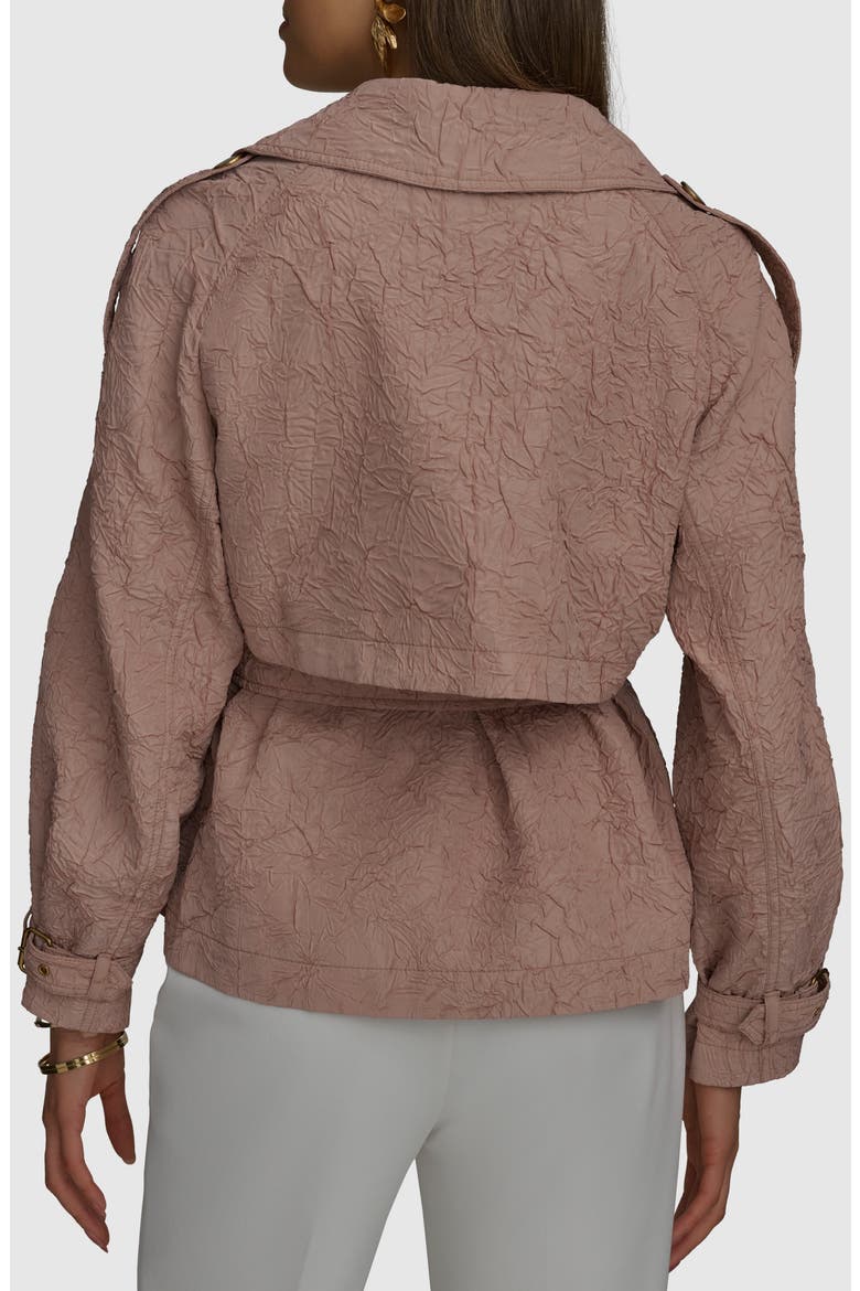 Textured Double Breasted Trench Jacket, Alternate, color, APRICOT HAZE