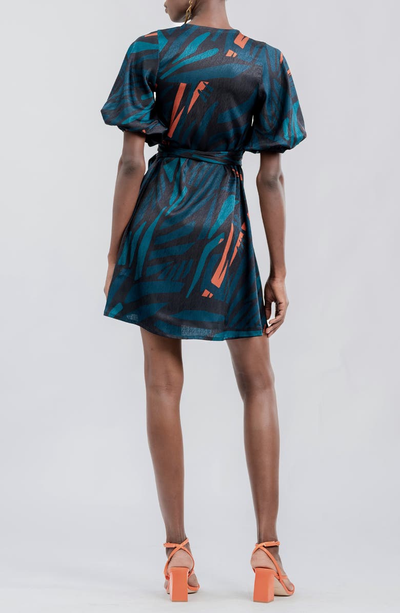 DIARRABLU Yali Jacquard Wrap Minidress, Alternate, color, 