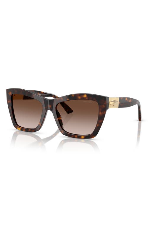 Jimmy Choo 54mm Cat Eye Sunglasses In Havana