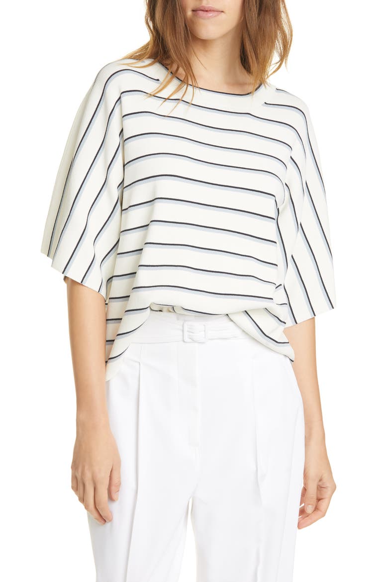Fleur Stripe Dolman Sleeve Top, Main, color, OFF WHITE COMBO