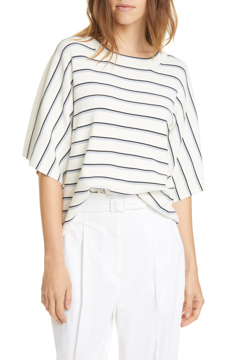 Judith & Charles Fleur Stripe Dolman Sleeve Top, Main, color, 