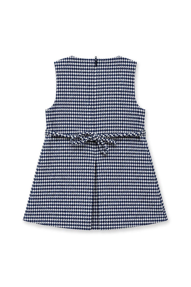 Houndstooth Jumper with Hearts & Flowers, Alternate, color, Navy & White Houndstooth