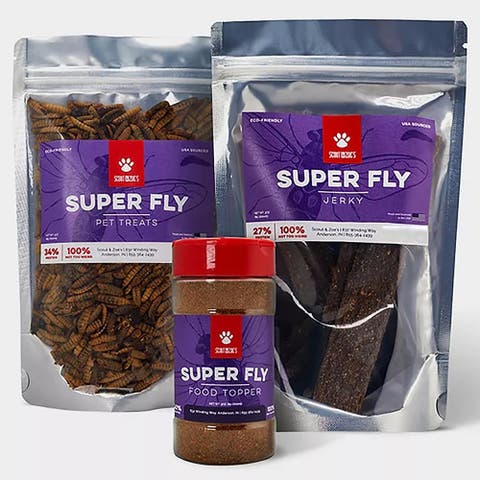 Super Fly Black Soldier, Swarm Trio, Dog Treat Variety Pack, 10oz