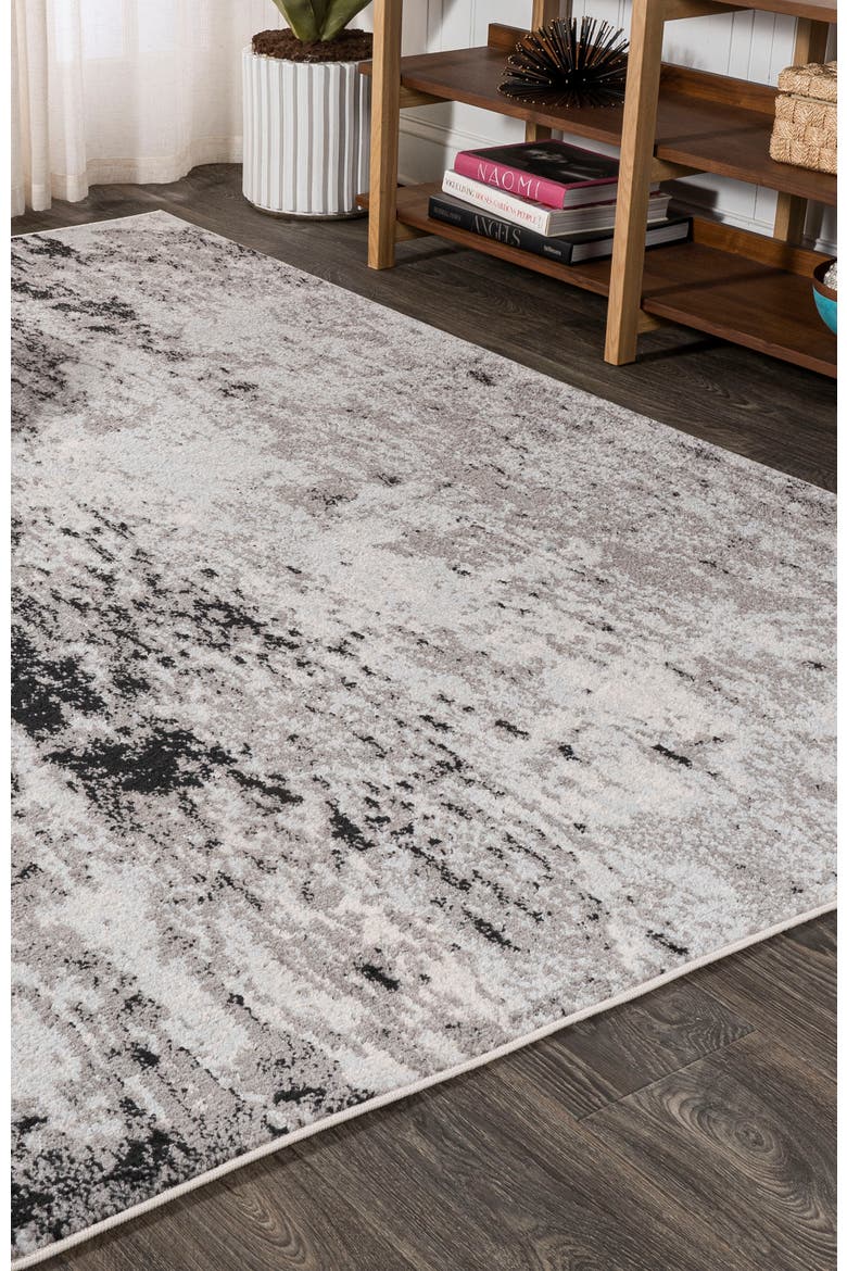 Storm Modern Abstract Area Rug, Alternate, color, Gray/Cream