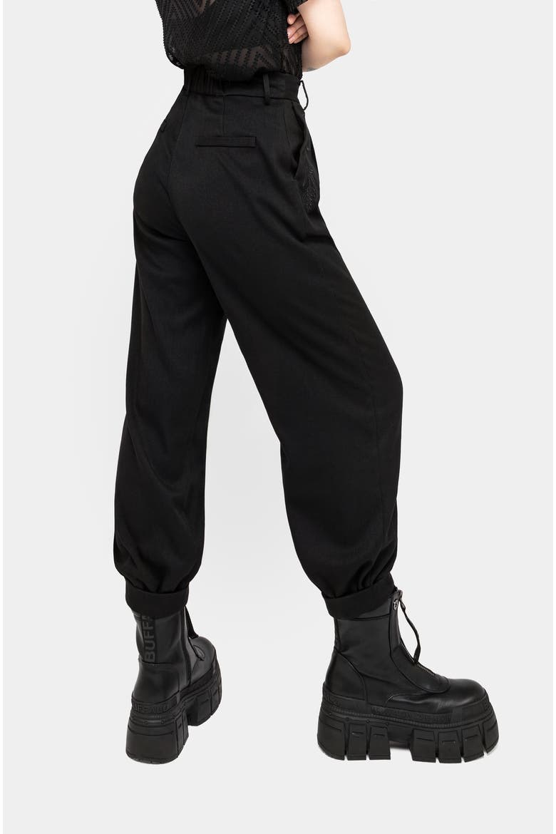Dianne Embroidered Balloon Trousers, Alternate, color, Black