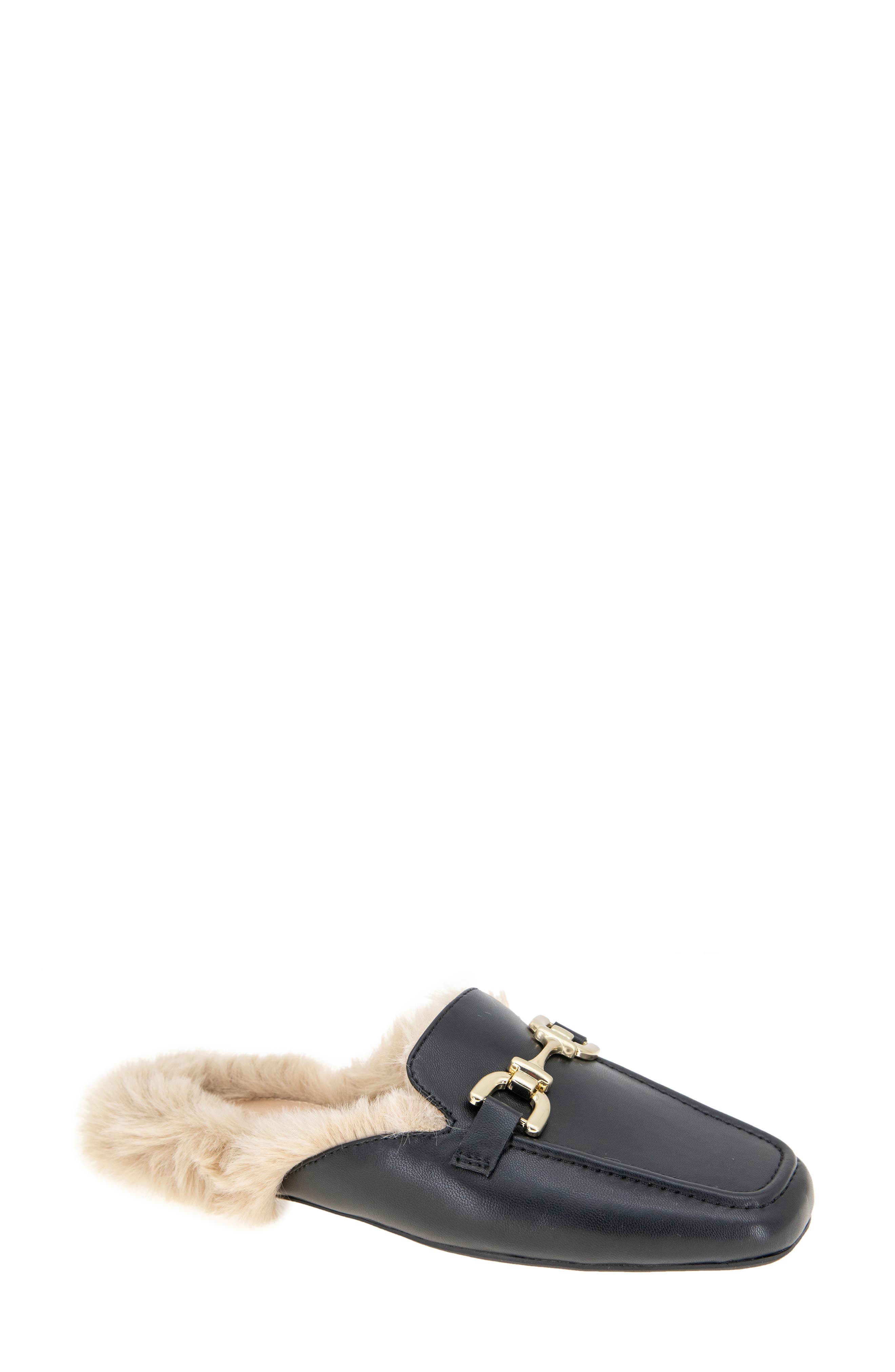 BCBGeneration Pendall Faux Fur Loafer Mule, Main, color, 