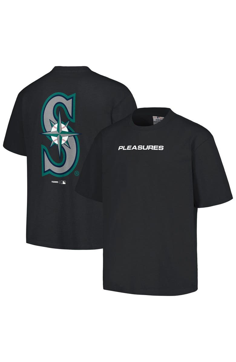 PLEASURES Men's PLEASURES Black Seattle Mariners Ballpark T-Shirt, Main, color, Black