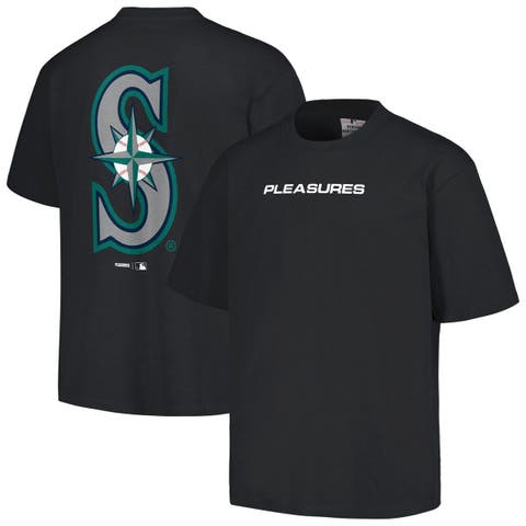 Men's PLEASURES  Black Seattle Mariners Ballpark T-Shirt