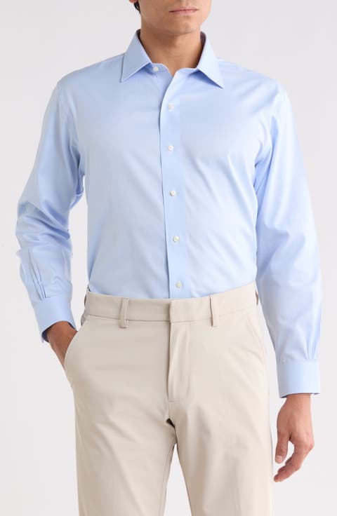 Regular Fit Non-Iron Dobby Dot Dress Shirt