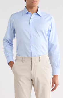Regular Fit Non-Iron Dobby Dot Dress Shirt