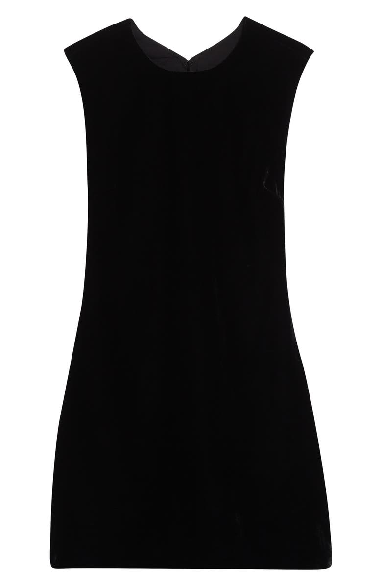 Veronica Beard Svetlana Back Cutout Velvet Dress, Alternate, color, Black