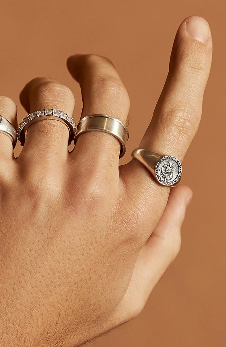 Serge DeNimes St. Christopher Signet Ring, Alternate, color, 