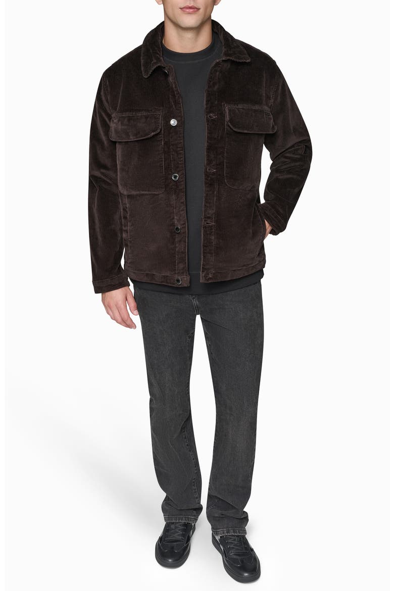 Corduroy Shirt Jacket, Alternate, color, BROWN
