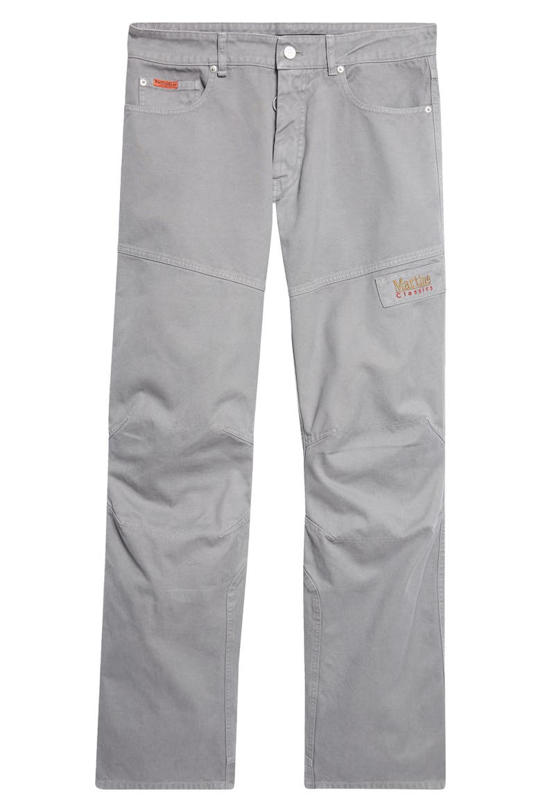 Regular Fit Cotton Straight Leg Utility Jeans, Alternate, color, GREY