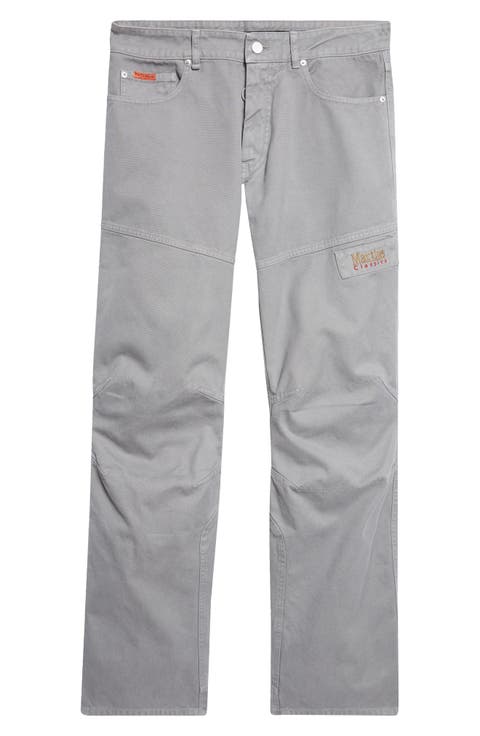 Regular Fit Cotton Straight Leg Utility Jeans