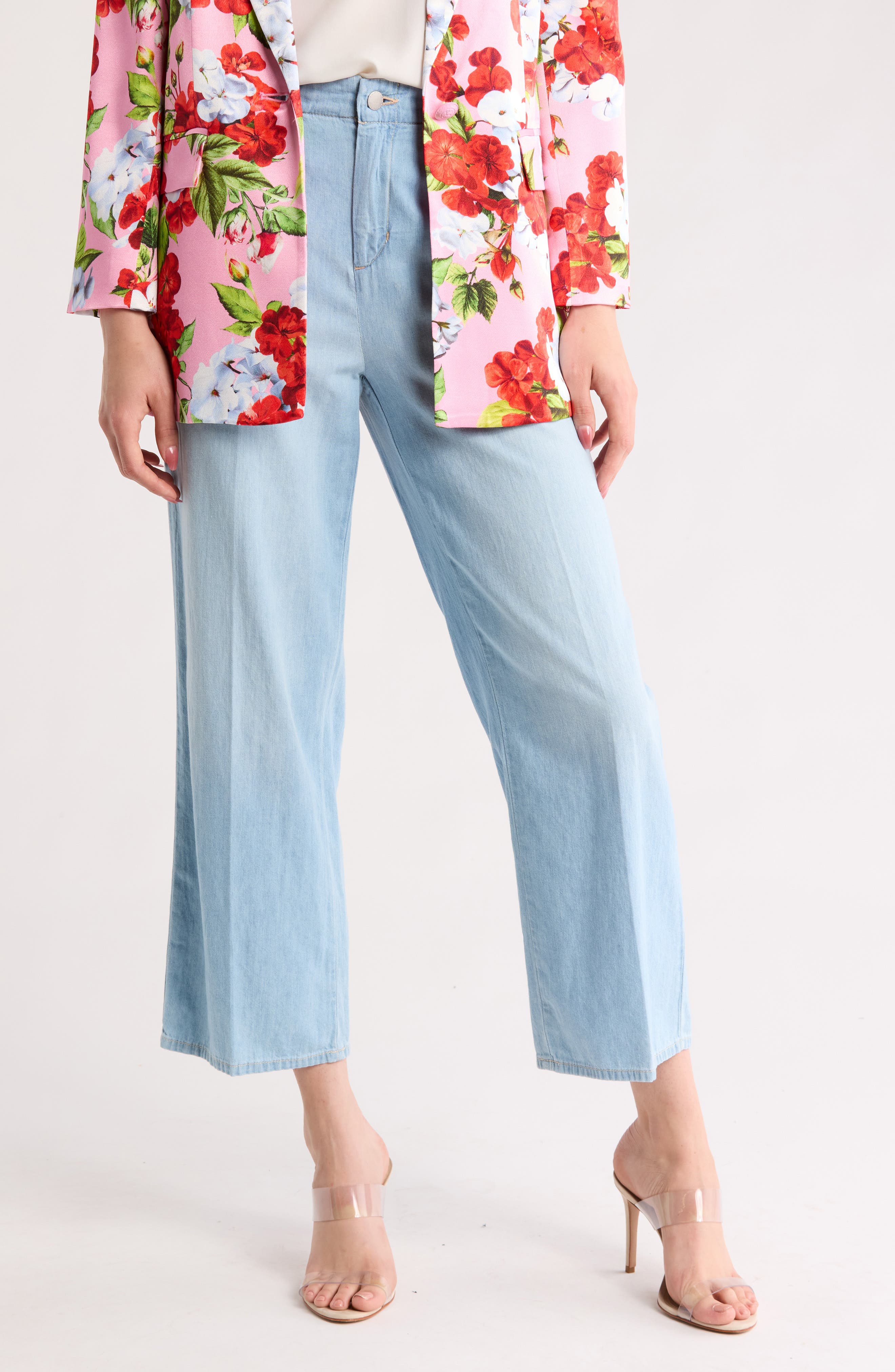 L'AGENCE Zayne High Waist Crop Straight Leg Jeans