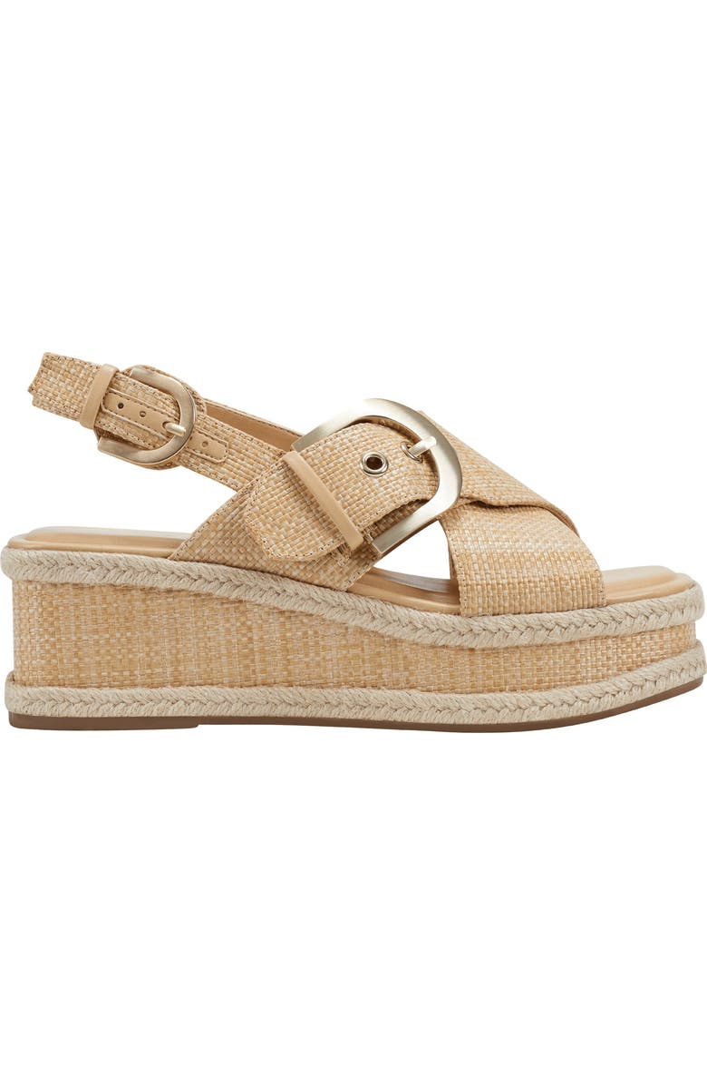 Marc Fisher LTD Renda Slingback Espadrille Platform Wedge Sandal, Alternate, color,