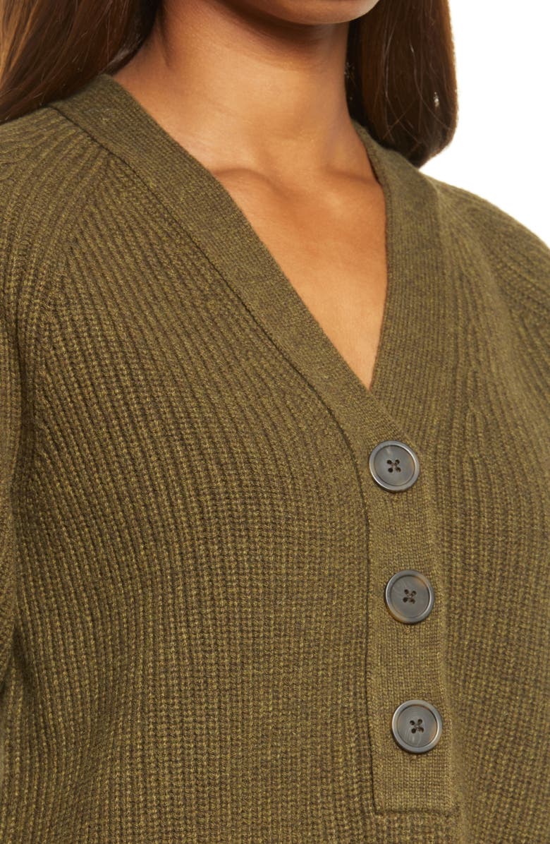 Madewell Henley Long Sleeve Sweater Dress, Alternate, color, 