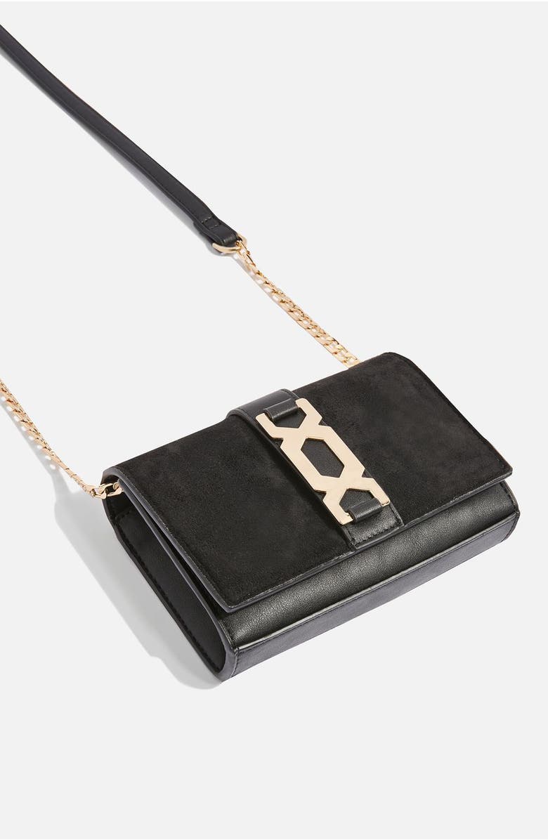 Topshop Rome Hex Hardware Crossbody Bag, Alternate, color,